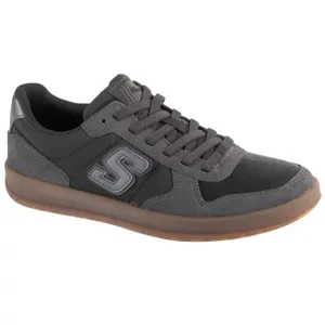 Skechers New Wave Cup - Calven 210961-BKGY, Męskie, Czarne, buty sneakers, skóra zamszowa, rozmiar: 41