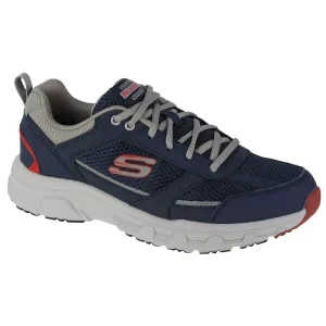 Skechers Oak Canyon-Verketta 51898-NVGY, Męskie, Granatowe, buty sneakers, skóra licowa, rozmiar: 42,5