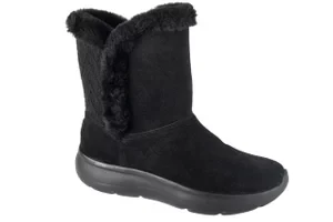 Skechers On-The-GO Encore - Snow Flurry 144870-BBK, Damskie, Czarne, buty zimowe, skóra zamszowa, rozmiar: 36