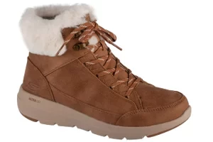 Skechers On-The-GO Glacial Ultra - Cozyly 144178-CSNT, Damskie, Brązowe, buty zimowe, skóra syntetyczna, rozmiar: 36