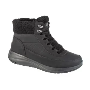 Skechers On-The-Go Stellar - Alpine Adventure 144756-BBK, Damskie, Czarne, buty zimowe, skóra zamszowa, rozmiar: 36