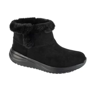Skechers On-The-Go Stellar - Cozy Step 144775-BBK, Damskie, Czarne, buty zimowe, skóra zamszowa, rozmiar: 36