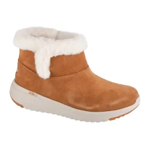 Skechers On-The-Go Stellar - Cozy Step 144775-CSNT, Damskie, Beżowe, buty zimowe, skóra zamszowa, rozmiar: 36