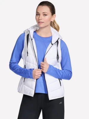Skechers Performance Elite Cozy Fit Hooded Vest - Bialy
