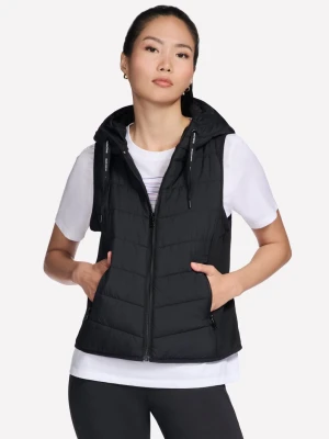 Skechers Performance Elite Cozy Fit Hooded Vest - Czarny