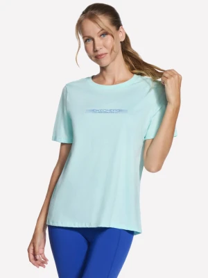 Skechers Performance Pace krótkie Sleeve koszulka - Grafitowy/Blekitny