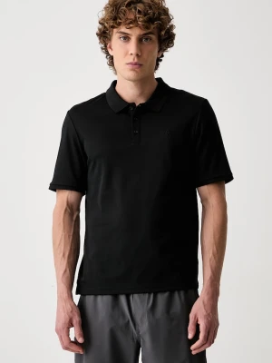 Skechers polo męskie z bawełną czarny