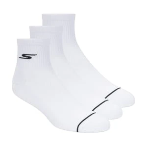 Skechers Quarter Premium Basic skarpety - 3 Pack - Bialy