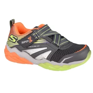 Skechers Rapid Flash 2.0-Soluxe 90726L-CCOR, Dla chłopca, Szare, buty sneakers, przewiewna siateczka, rozmiar: 28