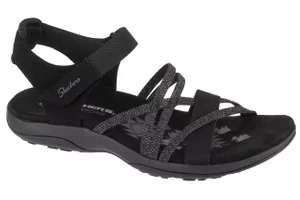 Skechers Reggae Slim - Meadow Grazer 163193-BLK, Damskie, Czarne, sandały, tkanina, rozmiar: 40