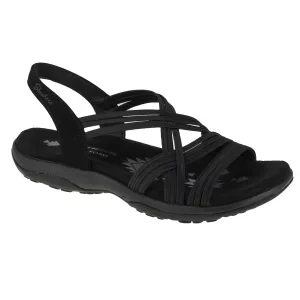 Skechers Reggae Slim Simply Stretch Sandals 163023-BLK, Damskie, Czarne, sandały, syntetyk, rozmiar: 36