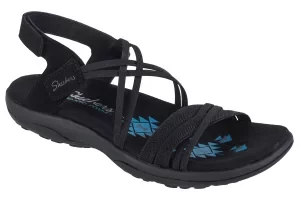 Skechers Reggae Slim–Takes Two 163112-BBK, Damskie, Czarne, sandały, syntetyk, rozmiar: 36