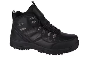 Skechers Relment 65529-BBK, Męskie, Czarne, buty trekkingowe, skóra naturalna, rozmiar: 45