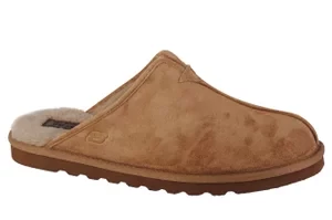 Skechers Renten - Palco 66094-TAN, Męskie, Brązowe, kapcie, tkanina, rozmiar: 41