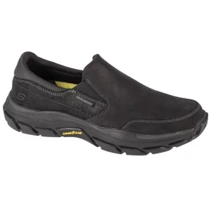 Skechers Respected - Calum 204480-BBK, Męskie, Czarne, półbuty, skóra licowa, rozmiar: 46