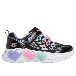 Skechers S-Lights: Enchanted Heart Lights - Czarny / Wielokolorowy