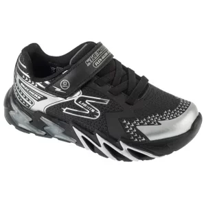Skechers S-Lights: Flex-Glow Bolt 400138L-BKSL, Dla chłopca, Czarne, buty sneakers, syntetyk, rozmiar: 28