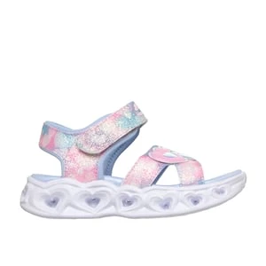 Skechers S-Lights: Heart Lights SandaÅ‚y - Heart Beam - Srebrny/Wielokolorowy