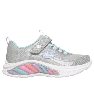 Skechers S-Lights: Rainbow Cruisers - Glitzy Glow - Srebrny / Niebieski