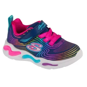 Skechers S Lights: Wavy Beams 302338N-NVMT, Dla dziewczynki, Granatowe, buty sneakers, tkanina, rozmiar: 23