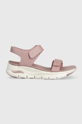 Skechers sandały damskie kolor różowy