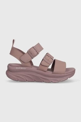 Skechers sandały damskie kolor różowy na platformie
