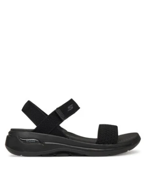 Skechers Sandały Go Walk Arch Fit Sandal-Polished 140264/BBK Czarny