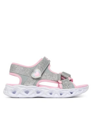 Skechers Sandały S-Lights: Heart Lights Sandal - Sugar Sparks 303114L/SLPK Srebrny