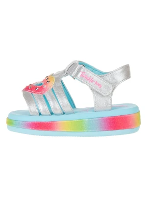 Skechers Sandały "Sunshines" w kolorze srebrnym ze wzorem rozmiar: 22