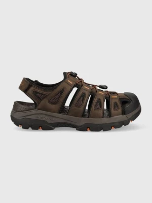 Skechers sandały Tresmen Outseen męskie kolor brązowy