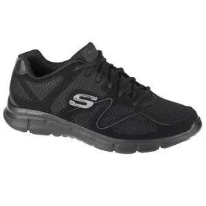 Skechers Satisfaction 58350-BBK, Męskie, Czarne, buty sneakers, tkanina, rozmiar: 41