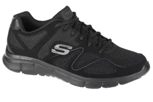 Skechers Satisfaction 58350-BBK, Męskie, Czarne, buty sneakers, tkanina, rozmiar: 41