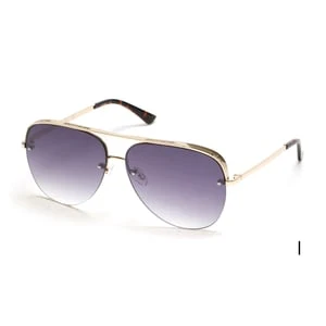 Skechers Semi-Rimless Metal Aviator - Jasny Zloty