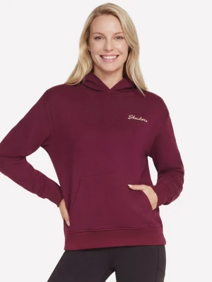 Skechers Signature bluza z kapturem - Burgund / Rozowy