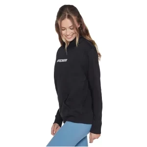 Skechers Signature Pullover Hoodie WHD69-BLK, Damskie, Czarne, bluzy, bawełna, rozmiar: M