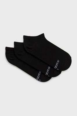 Skechers skarpetki (3-pack) damskie kolor czarny