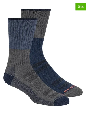 Skechers Skarpety (2 pary) w kolorze niebiesko-szarym rozmiar: 40,5-46
