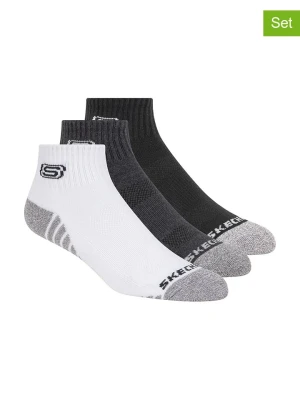 Skechers Skarpety (3 pary) w kolorze antracytowo-czarno-białym rozmiar: 43-46