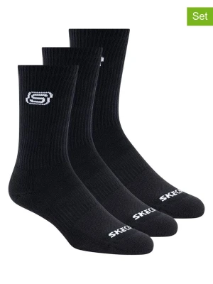 Skechers Skarpety (3 pary) w kolorze czarnym rozmiar: 21-26