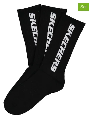 Skechers Skarpety (3 pary) w kolorze czarnym rozmiar: 43-46