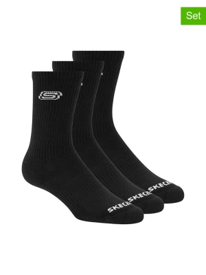 Skechers Skarpety (3 pary) w kolorze czarnym rozmiar: 43-46
