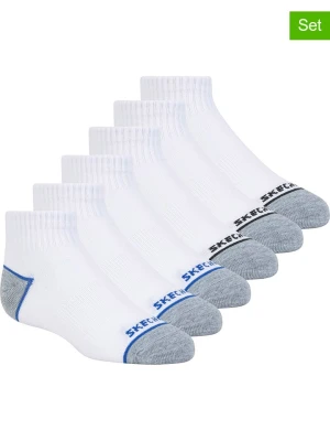 Skechers Skarpety (6 par) w kolorze biało-czarno-niebieskim rozmiar: 35-38