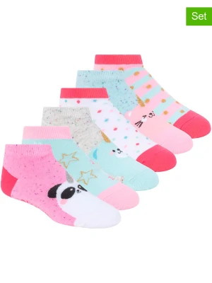 Skechers Skarpety (6 par) w kolorze jasnoróżowo-turkusowym rozmiar: 27-30