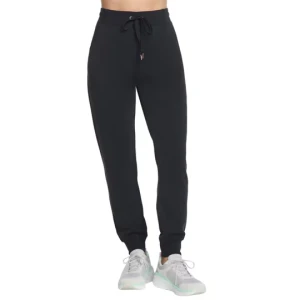 Skechers Skechluxe Elevate Jogger Pant PT149-BLK, Damskie, Czarne, spodnie, Rayon, rozmiar: L