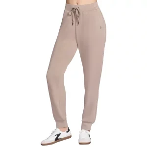 Skechers Skechluxe Elevate Jogger Pant PT149-TPBR, Damskie, Beżowe, spodnie, Rayon, rozmiar: L