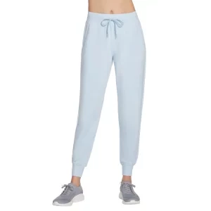 Skechers Skechluxe Restful Jogger Pant W03PT49-BLPW, Damskie, Błękitne, spodnie, Rayon, rozmiar: L