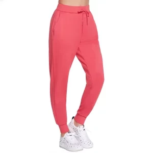 Skechers Skechluxe Restful Jogger Pant W03PT49-RDPK, Damskie, Czerwone, spodnie, Rayon, rozmiar: L