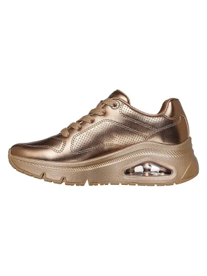 Skechers Skórzane sneakersy w kolorze złotym rozmiar: 40
