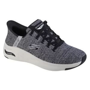 Skechers Slip-Ins Arch Fit - New Verse 232454-WBK, Męskie, Szare, buty sneakers, tkanina, rozmiar: 41