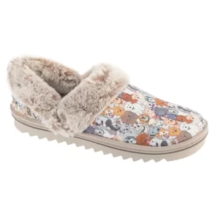 Skechers Slip-Ins: BOBS Keepsakes Lite - Paw Jams 114877-BRMT, Damskie, Wielokolorowe, kapcie, syntetyk, rozmiar: 36
